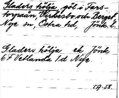Bild på arkivkortet för arkivposten Gladers hölja