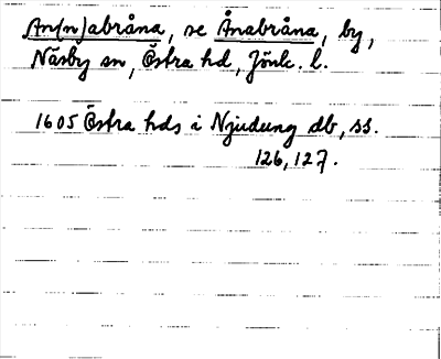 Bild på arkivkortet för arkivposten An(n)abråna, se Ånabråna