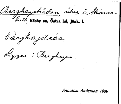 Bild på arkivkortet för arkivposten Berghagsträdan