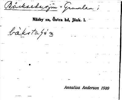 Bild på arkivkortet för arkivposten Bäcksedasjön