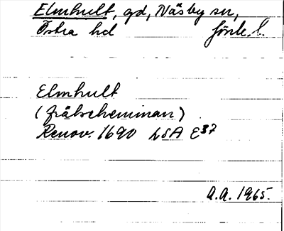 Bild på arkivkortet för arkivposten Elmhult