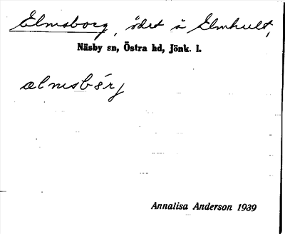 Bild på arkivkortet för arkivposten Elmsborg