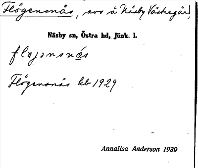 Bild på arkivkortet för arkivposten Flögensnäs