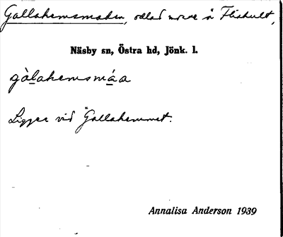 Bild på arkivkortet för arkivposten Gallahemsmaden