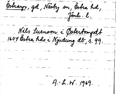 Bild på arkivkortet för arkivposten Östrarp