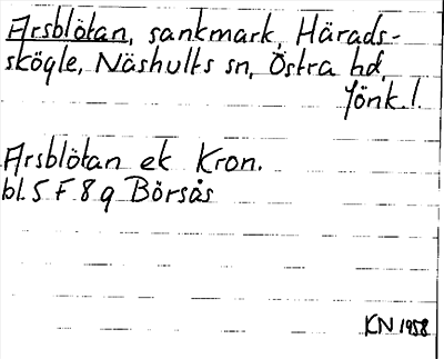 Bild på arkivkortet för arkivposten Arsblötan