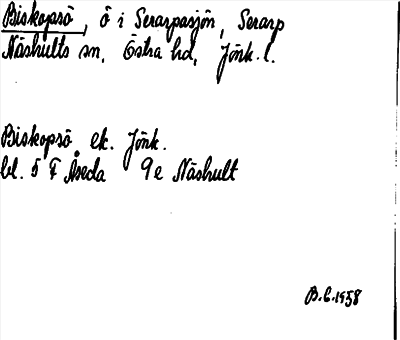 Bild på arkivkortet för arkivposten Biskopsö
