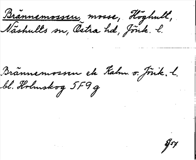 Bild på arkivkortet för arkivposten Brännemossen