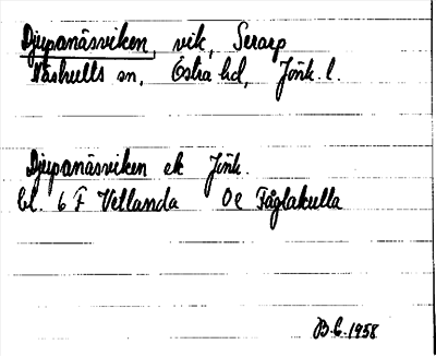 Bild på arkivkortet för arkivposten Djupanäsviken