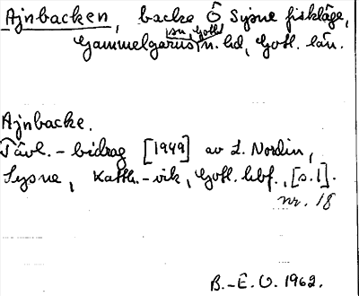 Bild på arkivkortet för arkivposten Ajnbacken
