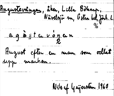Bild på arkivkortet för arkivposten Augustevången