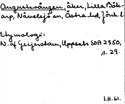 Bild på arkivkortet för arkivposten Augustevången