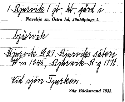 Bild på arkivkortet för arkivposten Bjurvik