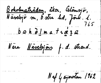 Bild på arkivkortet för arkivposten Boholmaträdan