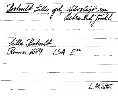 Bild på arkivkortet för arkivposten Bohult Lilla