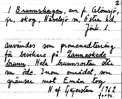 Bild på arkivkortet för arkivposten Brunnshagen