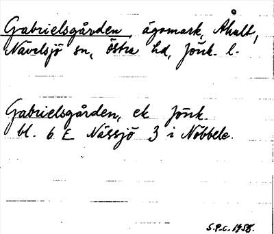 Bild på arkivkortet för arkivposten Gabrielsgården