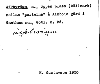 Bild på arkivkortet för arkivposten Aikbyräum