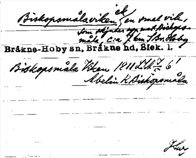 Bild på arkivkortet för arkivposten Biskopsmålaviken