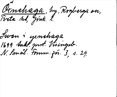 Bild på arkivkortet för arkivposten Öxnehaga