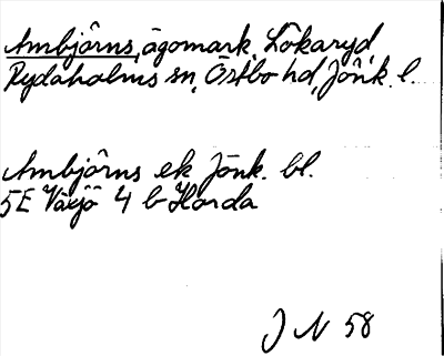 Bild på arkivkortet för arkivposten Ambjörns