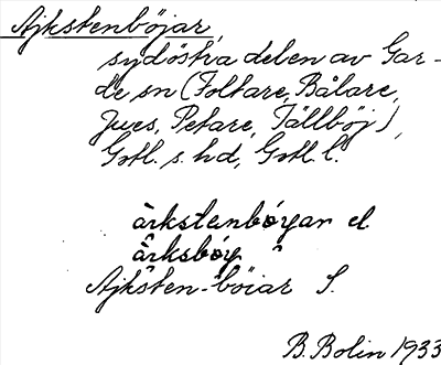 Bild på arkivkortet för arkivposten Ajkstenböjar
