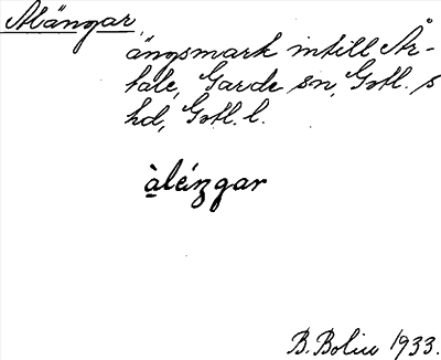 Bild på arkivkortet för arkivposten Alängar