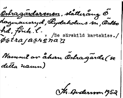 Bild på arkivkortet för arkivposten Östragärdsrenen
