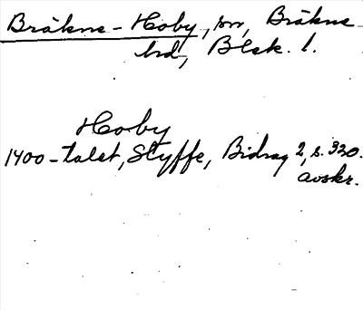 Bild på arkivkortet för arkivposten Brikne-Hoby