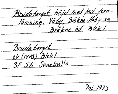 Bild på arkivkortet för arkivposten Brudaberget