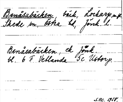 Bild på arkivkortet för arkivposten Benåsabäcken