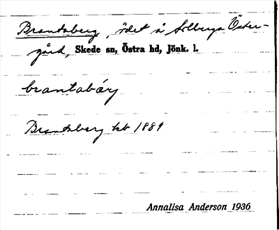 Bild på arkivkortet för arkivposten Brantaberg