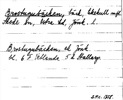 Bild på arkivkortet för arkivposten Brostugubäcken