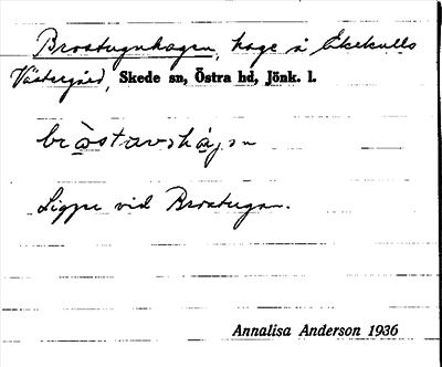 Bild på arkivkortet för arkivposten Brostuguhagen