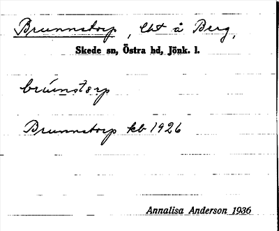 Bild på arkivkortet för arkivposten Brunnstorp