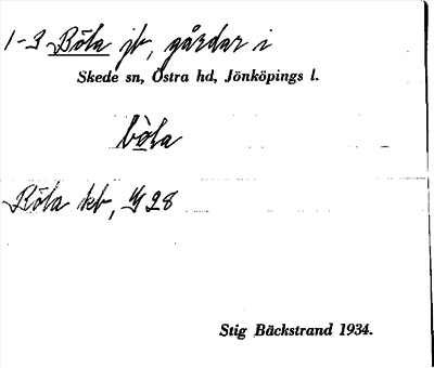 Bild på arkivkortet för arkivposten Böla
