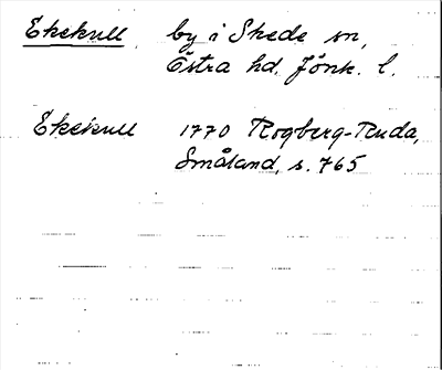 Bild på arkivkortet för arkivposten Ekekull