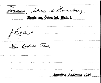 Bild på arkivkortet för arkivposten Forsas