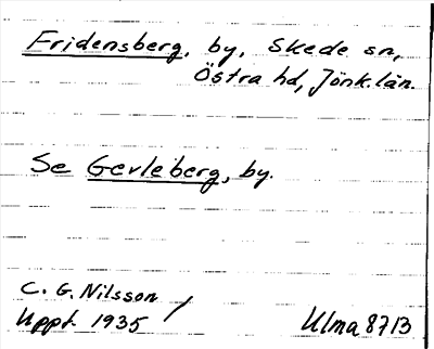 Bild på arkivkortet för arkivposten Fridensberg, se Gevleberg