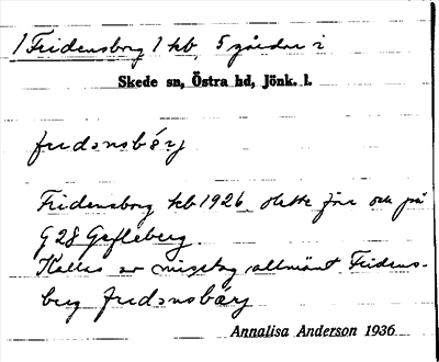 Bild på arkivkortet för arkivposten Fridensborg