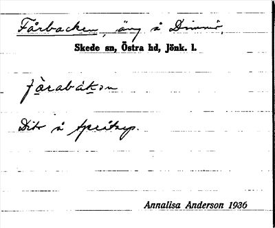 Bild på arkivkortet för arkivposten Fårbacken