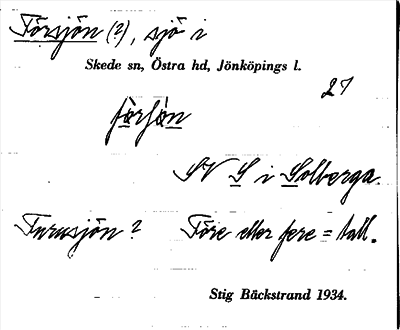 Bild på arkivkortet för arkivposten Försjön(?)
