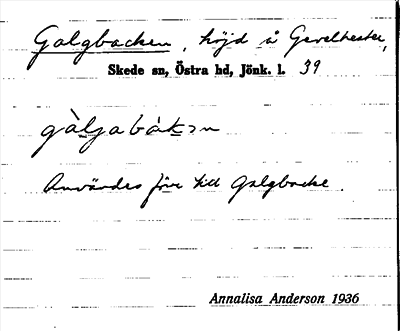 Bild på arkivkortet för arkivposten Galgbacken