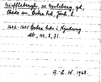 Bild på arkivkortet för arkivposten Giefflebergh, se Gevleberg