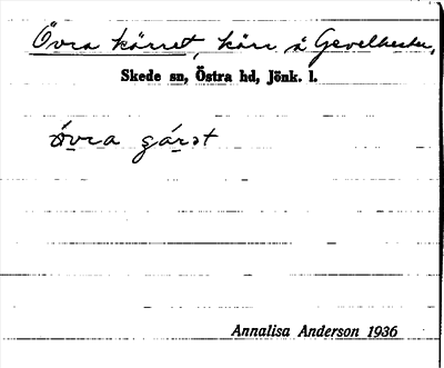 Bild på arkivkortet för arkivposten Övra kärret