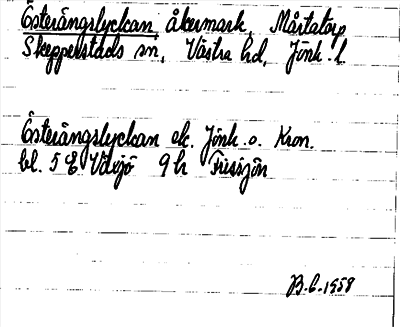 Bild på arkivkortet för arkivposten Österängslyckan
