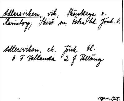 Bild på arkivkortet för arkivposten Adlersviken