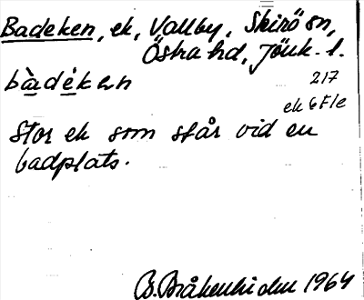 Bild på arkivkortet för arkivposten Badeken