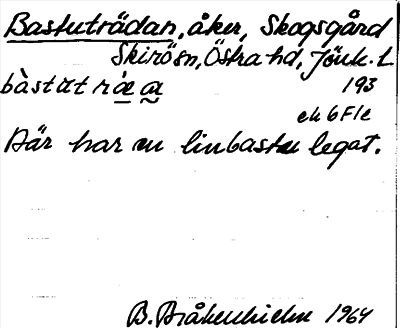Bild på arkivkortet för arkivposten Bastuträdan