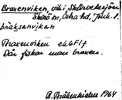 Bild på arkivkortet för arkivposten Braxenviken